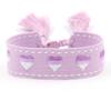 Presente de Dia dos Namorados Tamanho Ajustável Cor Fita Bordada Amor Borla Carta Charm Bracelet