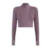 Chaqueta de Yoga de Media Cremallera para Otoño e Invierno Camiseta Popular en Internet Manga Larga Adelgazante Ajustada Secado Rápido Top Deportivo Profesional Moderno