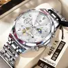Reloj de Cuarzo Marca POEDAGAR Versátil de Moda Cronógrafo de Seis Manecillas Reloj para Hombre Transmisión en Vivo Comercio Exterior Venta Caliente Reloj de Pulsera