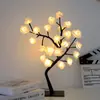 Nova Árvore de Luz com Flores de Rosa Transfronteiriça Desmontável Alimentada por USB LED para Decoração de Mesa de Feriado Luz Noturna