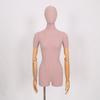 Tienda de ropa modelo de lino de bambú accesorios muñeca de medio cuerpo estilo coreano maniquí maniquí de plomo soporte para modelo soporte para exhibición en ventana