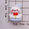 Navidad Dibujos Animados Muñeco de Nieve Resina Accesorios DIY Pegamento de Crema Funda de Teléfono Imán para Nevera Pasador Cuerda para el Cabello Joyería Accesorios Pequeños