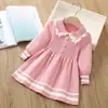 Vestido Suéter Feminino 2023 Outono e Inverno Novo Estilo Coreano Estilo Ocidental Moda Tricô Feminino Doce Elegante Vestido Princesa Tendência