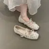 Zapatos Mary Jane grises con lazo de 3 cm, estilo hada, suaves, para mujer, con aumento interno de altura, de lunares, zapatos de vestir de punta cuadrada para otoño e invierno