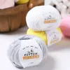 Lã de Bebê Fio de Algodão Puro Chapéu de Crochê Fio de Bebê Bola Algodão Hipoalergênico Feito à Mão DIY Tricô Cachecol Suéter Fio