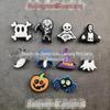 Caveira Halloween [Principal] Sapato de Jardim Popular Decoração Desenho Animado Criativo Charms de Sapato Destacáveis Acessórios para Sapato Croc