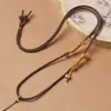 Cordón de Cuero Gamuzado Estilo Ins Vintage para Manualidades Cuerda Trenzada Hecha a Mano Materiales para Pulseras, Collares, Colgantes y Cuerdas para Colgar; De nicho, simple y versátil