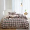 Nuevo estilo de algodón lavado de ala ancha estampado de cuatro piezas Juego de ropa de cama para el hogar de alta densidad y alto recuento Cuatro estaciones Universal Exquisito Agradable para la piel