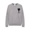 ¡Transfronterizo! Suéter Ami Arauneif Otoño e Invierno Jacquard Patrón de Corazón Casual Cuello Redondo Tejido de Lana Chaqueta para Hombres y Mujeres