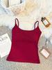 Camisola Térmica Cepillada de Otoño e Invierno con Copas, Capa Base Versátil Ropa Interior Cómoda para Mujer