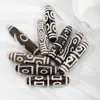 Preto e Branco Tibetano Dzi de Alto Óleo Quatro Nove Olhos Ágata Dzi Multi-Totem DIY Brincadeira Cultural Cordão de Mão Acessórios para Colar Atacado