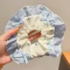 Goma para el pelo con estampado estilo Academia Melard para mujer, scrunchie de satén con malla de estampado de leopardo vintage, banda elástica de alta elasticidad y duradera