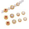 Pendientes de estilo palacio chino, recién llegados, con diamantes redondos, elegantes, ligeros, de lujo, con perla hueca, chapados en cobre y oro, accesorios DIY