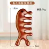 Pente de Massagem de Sândalo Natural Cabeça Terapêutica de Meridianos Pente Raspador Anti-Quebra Dentes Grandes Dentes Largos Pente Acompanhante Presente Mãos Dadas Pente de Madeira Maciça