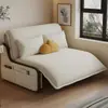 Sofá cama eléctrico inteligente para apartamentos pequeños, dormitorio, balcón, sala de estar, estudio, cama extensible multifuncional, sofá cama simple de algodón y lino