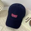 Gorra de béisbol suave para mujer, estilo 2023, con cara visible, ala ancha y pequeña, para verano, con cabeza grande, color gris