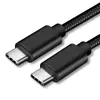 Cable de Datos Tipo-C Transfronterizo Carga Rápida PD Trenzado Ctoc Cable Doble Tipo-C para Teléfono Móvil Adecuado para Apple 15Iphone