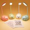 Cachorrinho de desenho animado pequena luminária de mesa dormitório de estudante carregamento USB lâmpada de escrita portátil de mesa ângulo ajustável