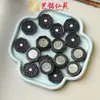 Acessórios de Fivela de Nuvem com Incrustação de Jato em Jacarandá para Pulseira DIY, Colar, Celular, Chaveiro, Pingente, Acessórios de Pingente