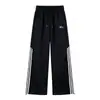 Pantalones Casuales Bordados para Hombre Otoño Invierno Caída Sueltos Pierna Ancha Largos Nuevos Americanos Tallas Grandes High Street Pantalones de Pierna Recta