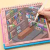 Livro de Coleção de Adesivos de Cenário Baseados em Código Livro 1, 10 Temas de Cenas em Miniatura Artesanato Infantil DIY Descompressão Educacional Pequenos Adesivos