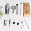Conjunto de 10 Copos para Chicktail Pinno Transfronteiriço Aço Inoxidável Coqueteira de Cocktail Conjunto Completo para Bar Cocktail Chick Cup