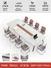 Mesa Criativa para Sala de Conferências, Mesa Longa, Mesa Simples Moderna para Treinamento, Mesa Retangular Longa, Conjunto Grande e Pequeno de Mesa e Cadeiras para Reunião, Bancada