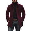 2025 Estilo Europeu e Americano Marca Independente Ins Bolso Botão Cor Sólida Conjunto de Cardigã Masculino Primavera e Outono Gola Alta Blazer