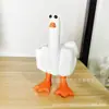 Pato Criativo de Dedo do Meio Transfronteiriço Enfeites Engraçados Artesanato de Resina Enfeites de Mesa para Casa Presentes para Amigos e Colegas