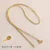 Hilo de Oro Ultra Fino Cuerda para Colgante Personalizada Accesorios DIY Cadena para Clavícula Cuerda Tejida a Mano Tendencia Nacional