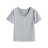 Camiseta de Verano Nuevo Estilo 200g Modal Talla Europea Cuello en V Manga Corta con Escote en Forma de Corazón y Estampado de Logo Transfronterizo Talla Europea Cuello en V
