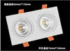 Foco cuadrado de rejilla todo de aluminio, de cabeza única, doble o triple, ángulo ajustable, luz empotrada antideslumbrante para uso doméstico y comercial, LED empotrado