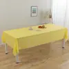 Toalha de Mesa Listrada Descartável de PEVA Impermeável à Prova de Óleo Sem Lavagem Mat para Mesa de Jantar de Festa em Casa Em Estoque Venda Direta da Fábrica