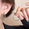 Aretes Grandes de Plata Rota 2025 Nuevo Estilo Caliente Lujo Accesible Aretes de Gama Alta Adecuados para Caras Redondas Aretes Exagerados Venta al por Mayor