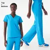 El conjunto de uniforme de enfermera más vendido de Amazon, con estampado digital personalizado y logotipo bordado, de tela gruesa, secado rápido, de manga corta y pantalón largo