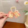 Pinza para el Cabello de Flor de Camelia Francesa Suave para Mujer Clip de Tiburón Grande de Verano Tocado Parte Trasera de la Cabeza Volumen del Cabello Pinza de Agarre para Atar