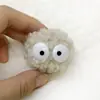 Fornecido diretamente pelo fabricante, bola colorida de lã de cordeiro com olhos, chaveiro pingente de acessório de cabelo de pelúcia DIY para o Natal