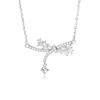 Fengde diseño original collar de borla de lazo de plata S925 diseño simple avanzado de nicho regalo cadena para la clavícula femenino