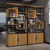 Divisória de Sala de Estar Estante de Livros Combinação Simples de Ferro de Piso Rack de Armazenamento Estante de Livros de Escritório Armário de Armazenamento de Entrada