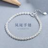 Pulsera de plata de ley 925 cola de fénix femenina ins nicho diseño de lujo ligero joyería de mano para novias nuevo regalo de cumpleaños Navidad