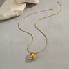 Venta Directa Transfronteriza Europea y Americana Ins Estilo Fresco Geométrico Acero de Titanio Collar No se Desvanece Nicho Gama Alta Acero Inoxidable Collar