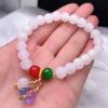 Pulsera de imitación de piedra lunar esmerilada directa de fábrica Anillo único de cuentas de imitación de piedra brillante europeas y americanas Pulsera de cristal para mujer