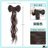 Peluca de moño suave media coleta baja para mujer, cabello rizado, clip para el pelo, cabeza de bola, moño, bolsa para el pelo, placa, rizo de pelo, coleta