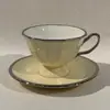 Conjunto de Xícara e Pires de Cerâmica para Café Octogonal High-End Adereços de Foto para Loja de Chá da Tarde Decoração
