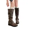Nuevas Botas de Caballero de Verano con Suela Gruesa, Punta Redonda y Tira Cruzada, Hasta la Rodilla para Mujer, Botas Largas de Moda Casual Estilo Vintage para Mujer