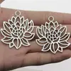 42X48mm 6.1g Prata Antiga Exportação Aliexpress Mais Vendido Popular Europeu e Americano Pingente de Lótus