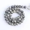 Piedra Natural Piedra de Sésamo Cuentas Sueltas Pulsera de Cuentas Redondas Accesorios de Joyería con Cuentas Pulsera de Piedra Natural Hecha a Mano DIY para Mujer Venta al por Mayor