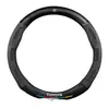 Adecuado para cubiertas de volante de Toyota Corolla, modelos 2007-2024, motor dual, cuero genuino, gamuza, fibra de carbono, cubierta de volante universal para todas las estaciones