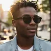 Gafas de sol retro estilo Y2K de moda para influencers, Gafas de sol simples y a la moda con protección solar para mujer, Moda transfronteriza