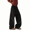 Pantalones Deportivos de Moda Harajuku, Estilo Nuevo Simple, Costuras, Estilo Perezoso Artístico Japonés, Versátiles, Casuales para Hombre